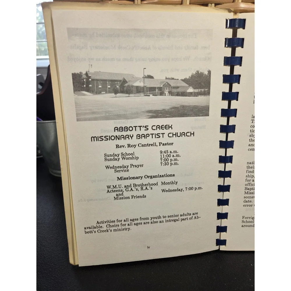 Abbott's Creek Baptist Church Cookbook High Point, NC Eberhardt's‎ Circle